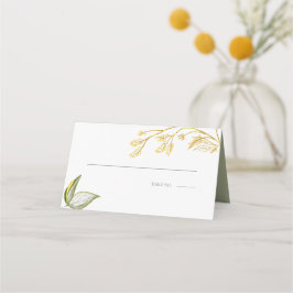 Eleganter, einfacher Goldfolien Platzkarte