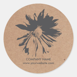 Eleganter einfacher grauer runder aufkleber