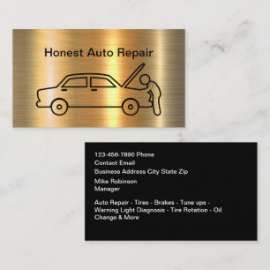 Eleganter einfacher Kfz-Reparaturservice Visitenkarte