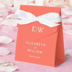 Eleganter einfacher Neon Flare mit Monogram Weddin Geschenkschachtel