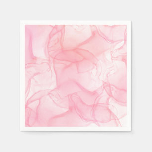 Eleganter einfacher schicker rosa Marmoreffekt Serviette