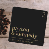 Eleganter einfacher, stilvoller Schwarz-Gold-Chic-