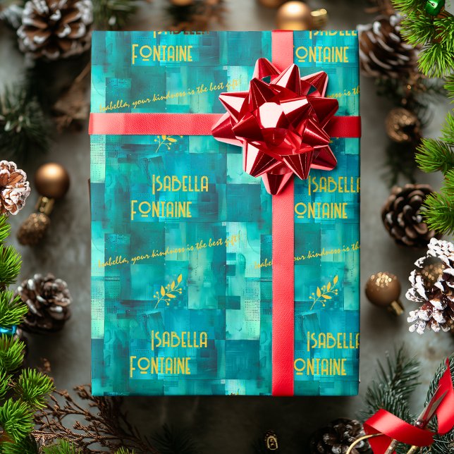 Eleganter, einfarbiger Geschenkwrap mit Golden Geschenkpapier (Von Creator hochgeladen)