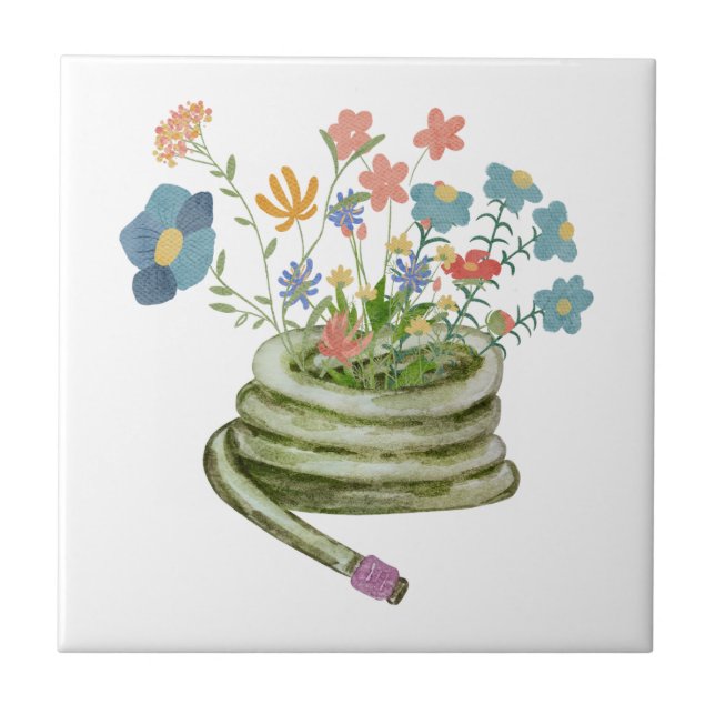 Eleganter, einzigartiger Wasserfarbenkeepake mit B Fliese (Vorderseite)