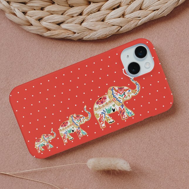 Eleganter Elefantenzug Blumendekoration Verziert Case-Mate iPhone Hülle (Elegant Elephant Train Floral Decorative Ornate Case-Mate iPhone Case)