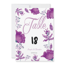 Eleganter, eleganter Watercolor Lila Plum Royal Ta