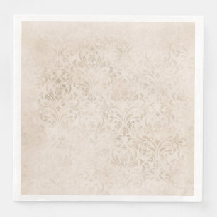 Eleganter Elfenbeindamast für jede Anlässe Serviette