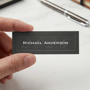 Eleganter Embossed Look Senior Class Abschluss Telefonnummerkarte