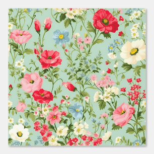 Eleganter English Country Wildblume Garden Tapete