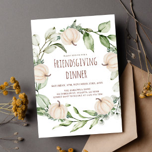 Eleganter Erntedank Abendessen Freundliches Festes Einladung