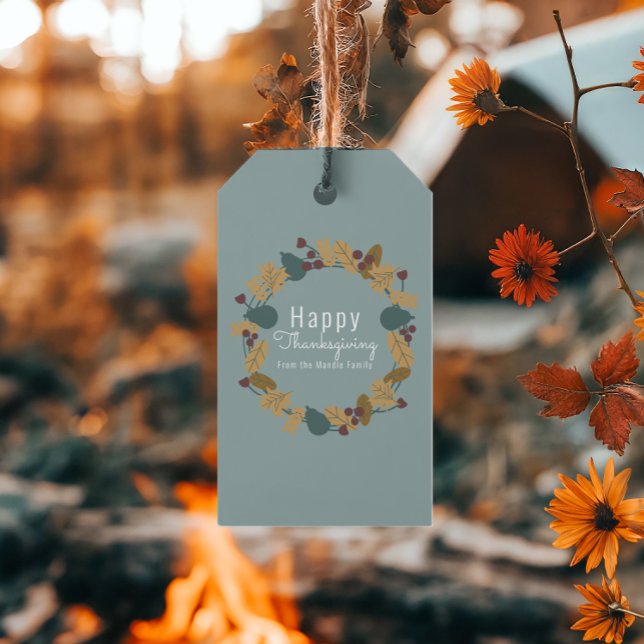 Eleganter Erntedank Birnenkreuzillustration Geschenkanhänger (Von Creator hochgeladen)