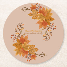 Eleganter Erntedank unterhaltsam Runder Pappuntersetzer