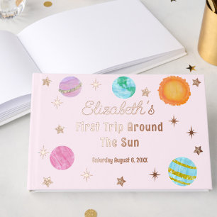 Eleganter erster Sonnenumrundung Geburtstag Mädche Gästebuch