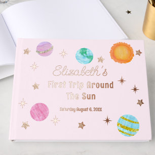 Eleganter erster Sonnenumrundung Geburtstag Mädche Gästebuch