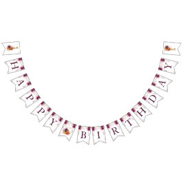 Eleganter Erstgeburtstag Burgund Herbst Wimpelkette