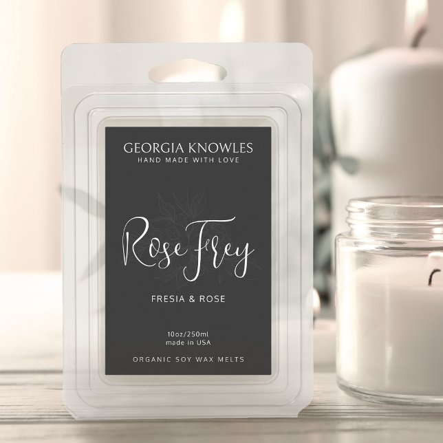 Eleganter Etikettenaufkleber Schwarz-Weiß Lebensmitteletikett (Von Creator hochgeladen)