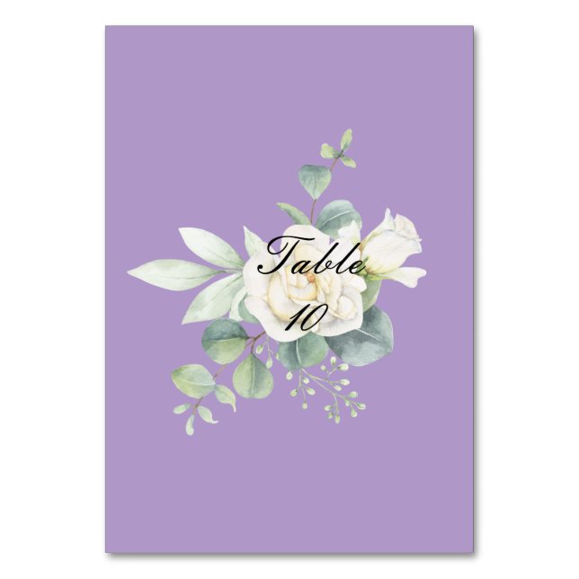 Eleganter eucalyptus botanischer Sommer Tischnummer (Vorderseite)