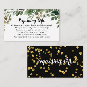 Eleganter Eukalyptus-Fonds anstelle von Geschenkka Begleitkarte