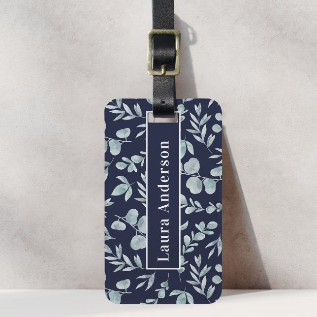 Eleganter Eukalyptus Personalisiert Gepäckanhänger (Von Creator hochgeladen)