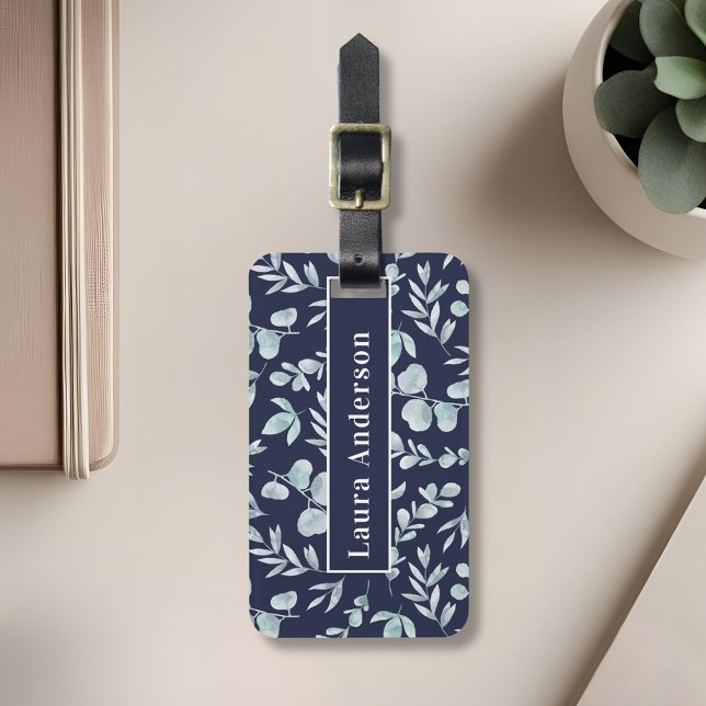 Eleganter Eukalyptus Personalisiert Gepäckanhänger (Von Creator hochgeladen)