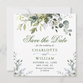 Eleganter Eukalyptus Watercolor Save the Date