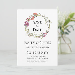 Eleganter Eukalyptus Wedding speichert das Datum Save The Date