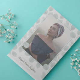 Eleganter Eukalyptus zur Beerdigung des Gedächtnis Dankeskarte