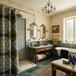 Eleganter europäischer Design-Duschvorhang Duschvorhang
