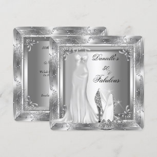 Eleganter Fabulöser 50er Silber Look High Heel Sch Einladung