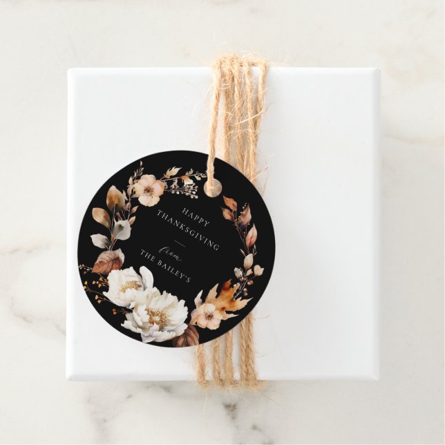 Eleganter Fall Blumenreath Geschenkanhänger (Beispiel)