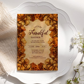 Eleganter Fall Botanische Feier Einladung