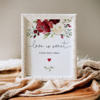 Eleganter Fall burgundy Liebe ist süß nehmen eine 