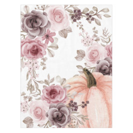 Eleganter Fall Floral Pumpkin Neutrals Wasserfarbe Tischdecke
