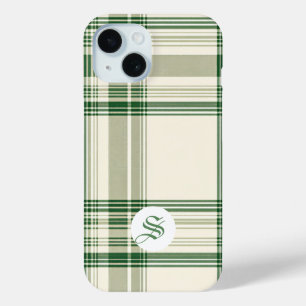 Eleganter Fall für Green und Cream Kariert Case-Mate iPhone Hülle
