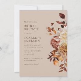 Eleganter Fall Modern Bridal Brunch Einladung