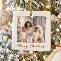 Eleganter Familienfoto-Frohe-Weihnachten-Schmuck