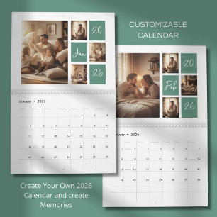 Eleganter Familienfoto-Kalender 2026 Kalender