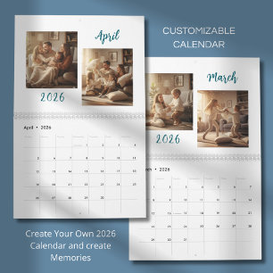 Eleganter Familienfoto-Kalender 2026 Kalender