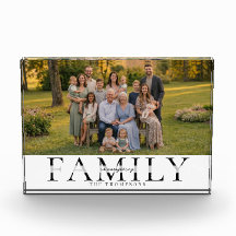 Eleganter Familienname Erinnerungsfoto-Geschenk