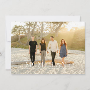 Eleganter Familienname Florale Weihnachtsfeier Einladung