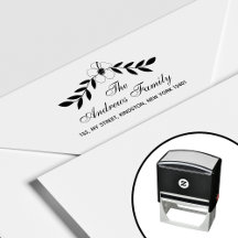 Eleganter Familienname im Blumenblatt-Design