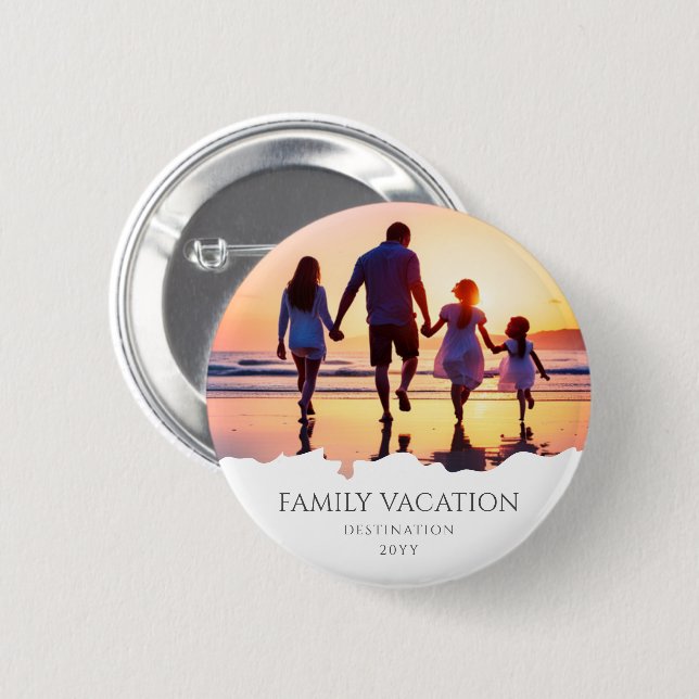 Eleganter Familienurlaub | Foto für Familienreisen Button (Vorne & Hinten)