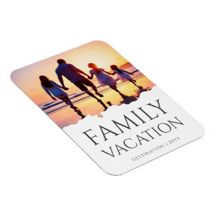 Eleganter Familienurlaub Foto für Familienreisen Magnet