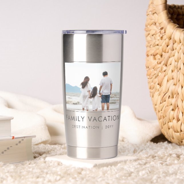 Eleganter Familienurlaub | Foto für Familienreisen Thermobecher (Wohnzimmer)