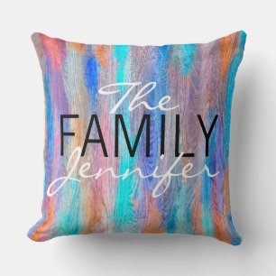 Eleganter farbenfroher, moderner Holzkörner-Hinter Kissen