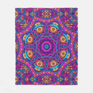 Eleganter farbenfroher nahtloser Muster Duschvorha Fleecedecke