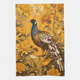 Eleganter Fasan William Morris Inspiriert Geschirrtuch