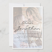 Eleganter Faux-Vellum-Effekt-Foto-Hochzeit