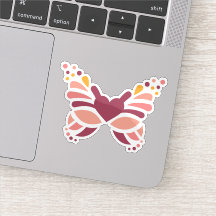 Eleganter femininer Boho-Pastell-Schmetterling