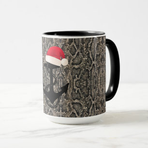 eleganter festlicher Schlangenhautdruck mit ANCHOR Tasse